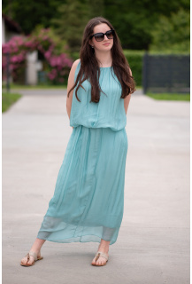 Dlouhá hedvábná sukně do gumy 25006