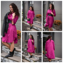 Košilové šaty over size s kapsami B9356
