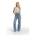 Kalhoty džínové wide leg regular 3D-1319 Itálie 