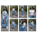 Kalhoty džínové boyfriend 3D-1360-1 Itálie