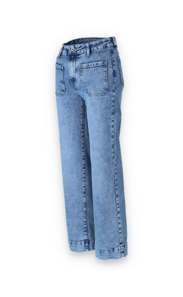 Kalhoty džínové wide-leg 3D-9181