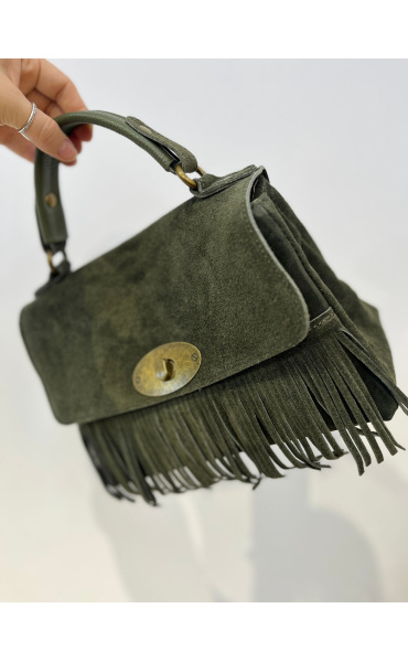 Kabelka broušená kůže s třásněmi 1320 Itálie