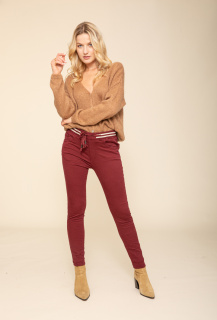 Kalhoty jeans color Onado H2505-PR bordó