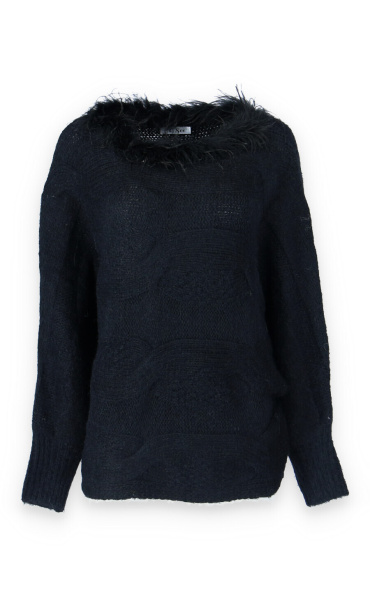Elegantní svetřík oversize USee Y607 Itálie
