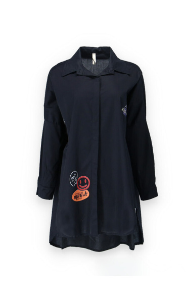 Košile oversize s aplikací (SMILE) 39806