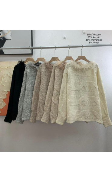 Elegantní svetřík oversize USee Y607 Itálie