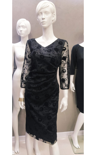 Šaty elegantní 3/4 ruk. Trynite K-894 ke kolenům