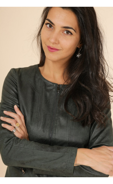 Bunda imitace broušené kůže Laura Jo 15505
