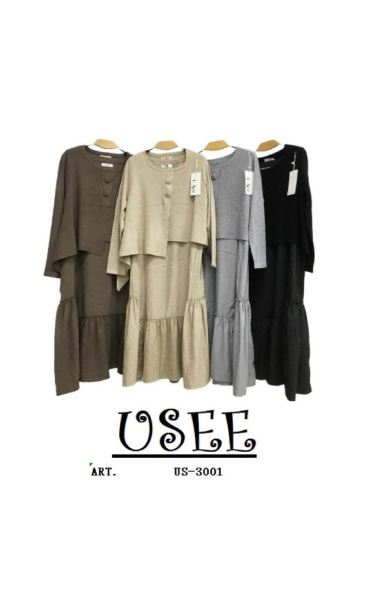 Komplet šaty+svetřík USee US-3001 Itálie