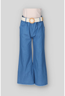 Kalhoty džínové široké s páskem 26030