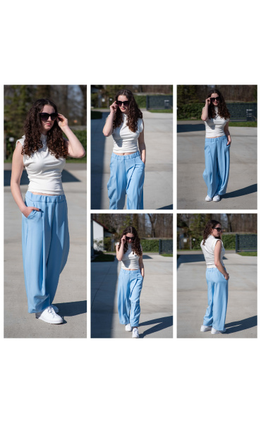 Široké kalhoty do gumy U10639