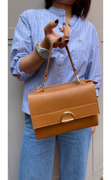 Stylová kožená crossbody kabelka 911