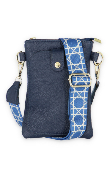 Kabelka malá crossbody-mobil ,kůže 949 Itálie