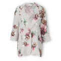 Lněné oversize sako květ 50198