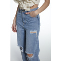 Kalhoty džínové wide leg regular 3D-1319 Itálie 