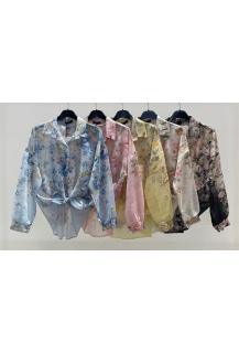 Elegantní košile s potiskem květů U 13888