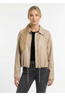 Trendy koženková bunda na zip K-ZELL 3592