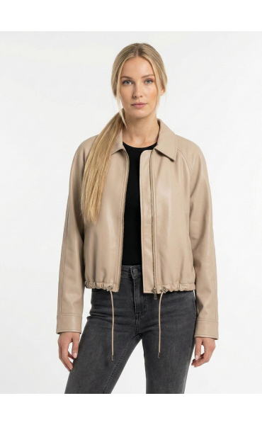 Trendy koženková bunda na zip K-ZELL 3592