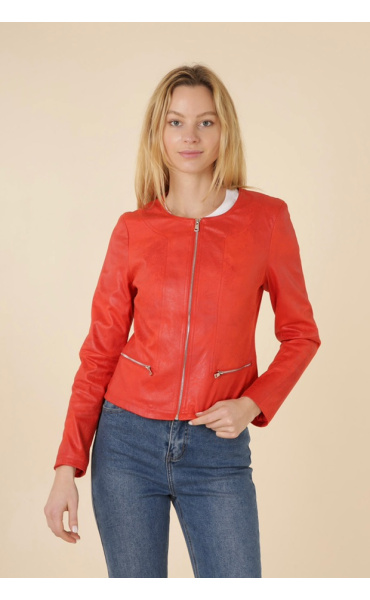 Bunda imitace broušené kůže Laura Jo 15505