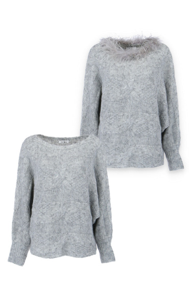 Elegantní svetřík oversize USee Y607 Itálie