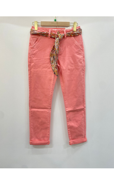 Elegantní chino kalhoty s šátkem Onado H2819