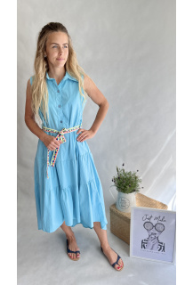 Šaty letní dlouhé s límečkem 51291 Itálie 