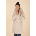 Kabát s kožešinovou kapucí Laura Jo Paris 21027